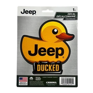NEW Jeep Yellow Ducked Auto Mobile Decal Sticker - Picture 1 of 1