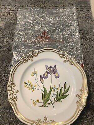 Spode Stafford Flowers Dinner Plate Iris & Sphaerolobium Mint Original Wrap • 165€