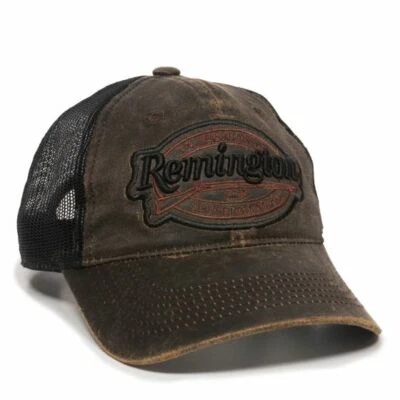 REMINGTON MESH BACK Weathered w/ Oldest Gunmaker Patch Shooting Hunting Hat - Image 1 of 2