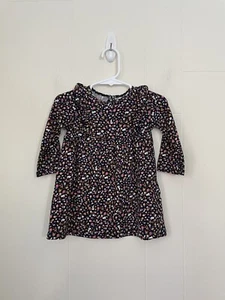 H&M Baby Floral Long Sleeve Tunic Top ~ Ruffle Detail ~ 100% Cotton ~ Size 9M - Picture 1 of 12