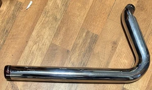 RINEHART RACING 2" REAR EXHAUST PIPE + HEAT SHIELD FOR HARLEY DYNA SOFTAIL - Picture 1 of 4