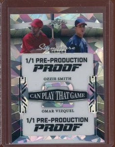 2025 Leaf Pre Production Proof (1/1) Ozzie Smith Omar Vizquel - Picture 1 of 2