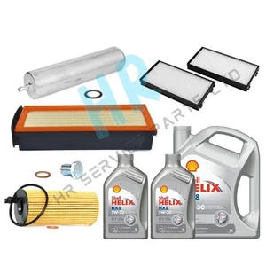 KIT SERVICIO COMPLETO 7L SHELL HX8 ACEITE Y TODOS LOS FILTROS PARA BMW X5 3.0 MSPORT F15 12-18 - Imagen 1 de 1