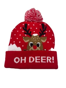 Oh Hirsch! Weihnachten LED Rentier Mütze - Bild 1 von 4
