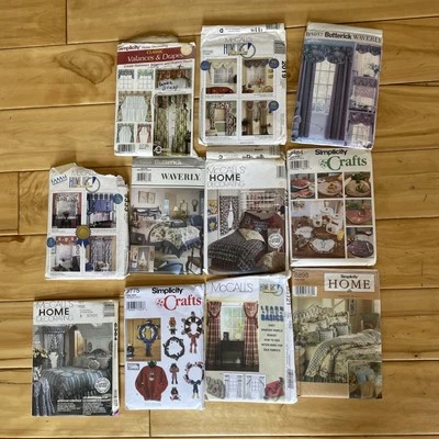 Lot Simplicity McCall’s  Decor Sewing Patterns Curtains Drapes Bedding Crafts - Image 1 of 2