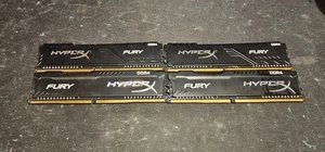 Pair of HX421C14FB2K2/16 HyperX FURY  16GB Kit (2 x 8GB) PC4-17000 Memory - Picture 1 of 6