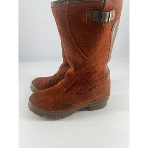 Keen Wilamette Mid Calf Boots Womens Size 6.5 Orange Suede Waterproof Pull On - Picture 1 of 10