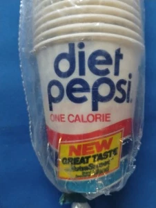 100 Sealed Diet Pepsi Cola Sample 4 oz Waxed Soda Cups Old Unused Store Stock - Picture 1 of 4