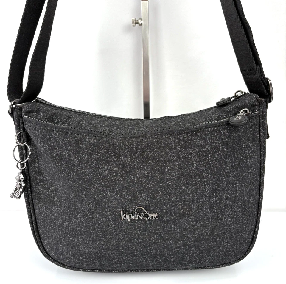 Kipling 'Zaina' Medium Shoulder/Crossbody Bag - Glitter Noir - Excellent Cond. - Image 1 of 4