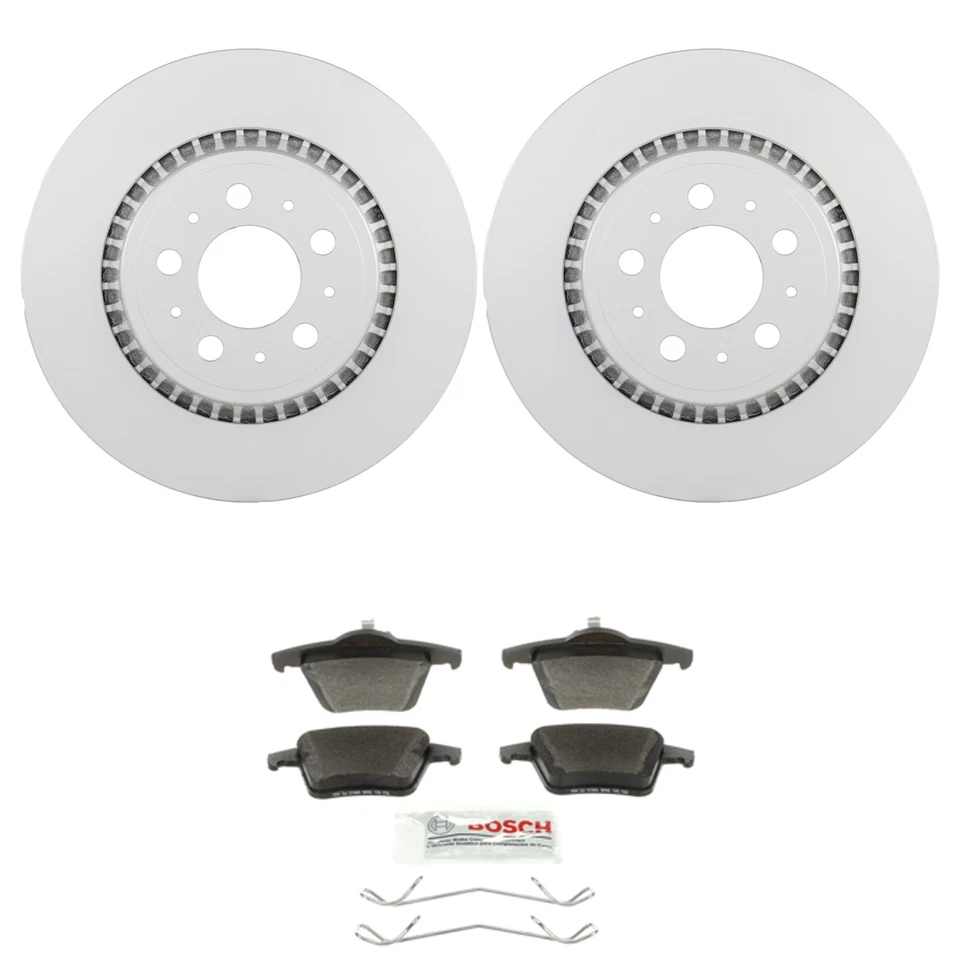 Kit de rotores de freno de disco trasero y pastillas de freno de cerámica Bosch para Volvo XC90 2003-2014 Foto 1 de 1