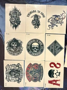 Sons of Anarchy Seasons 1 - 3 Temporary Tattoos Chase Card Set TT01-TT09 - Picture 1 of 1