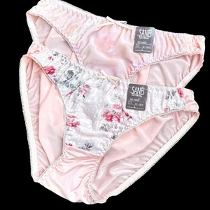 [Set 2] US Gr. M/JP L, japanisches Höschen Nylon Blumen glänzend Trikot Spitze rosa 192 - Bild 1 von 4