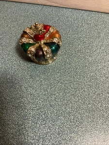 Vintage Small Jeweled Crown Trinket Box - Picture 1 of 6