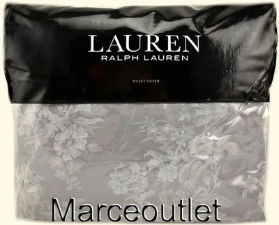 Ralph Lauren Mya Cotton FULL / QUEEN Duvet Cover Soft Grey - Image 1 of 4