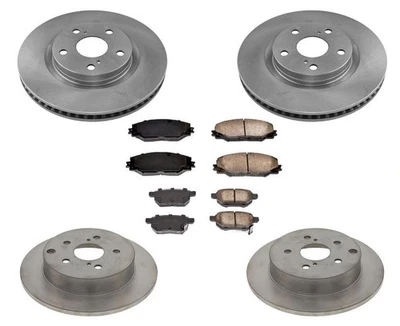 Rotores de freno de disco delanteros traseros pastillas de freno de cerámica para Toyota Prius V SOLO 12-17 Foto 1 de 4