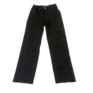 Versace Mujer Pantalones Negro Calce Recto 26 28 UK 6 Cintura Alta Medusa - Imagen 1 de 10