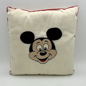 Walt Disney Productions Mickey Mouse Kissen bestickt 11" x 11" 35% Baumwolle - Bild 1 von 4