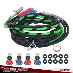 15Feet 3-in-1 Wrap Set Air Line Hose Assemblies For Semi Truck Tractor Trailer - Picture 1 of 15