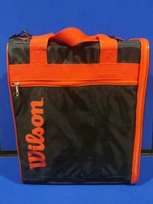 Сумка с короткими ручками Wilson Club черная и красная с подкладкой сумка для пиклбола винтажный шкафчик спортивный для путешествий - Изображение 1 из 4