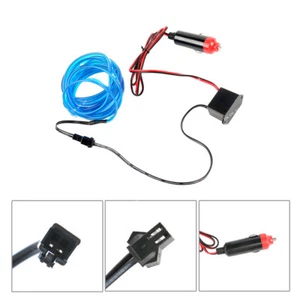 3M EL Wire Blue Cold light lamp Unique Decor Neon Lamp Car Atmosphere Lights 12V - Imagen 1 de 11