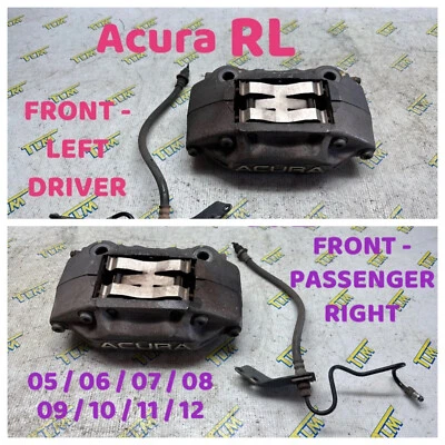 05-12 Acura RL Caliper FRONT DRIVER & PASSENGER 06 07 08 09 2010 2011 2012  OEM - Image 1 of 4