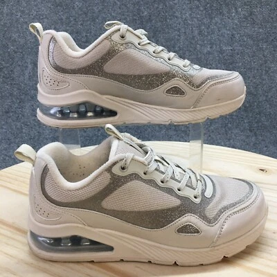 Skechers Shoes Womens 7.5 Uno 2 Breathe and Step Sneakers White Glitter 155547 - Image 1 of 4