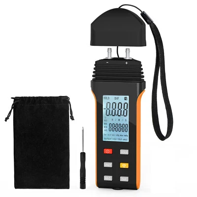 BTMETER Differenzdruckmessgerät Digital Manometer Luftdruckmessgerät Gasdruckmessgerät