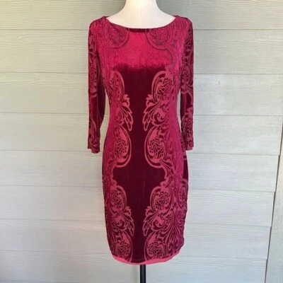 Marina Velvet and Mesh Detail Dress - Image 1 of 4