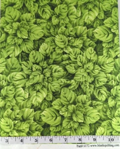 Tonal Packed Green Leaves Blank Quilting 1yd Patt-6172 Cotton Fabric Craft Quilt - Picture 1 of 2