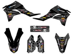 2020-2025 KLX 300 R MAYHEM Black Senge Graphics Kit Compatible with Kawasaki - Foto 1 di 10