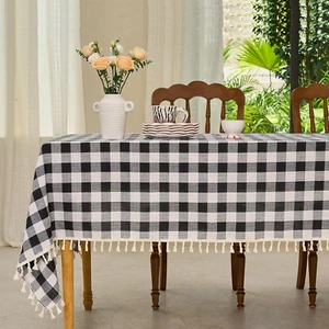 Table Cloth Rectangle Table-Rustic Gingham Tablecloth Buffalo Plaid Table Cloth - Picture 1 of 6