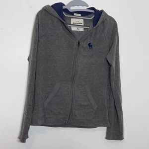 Abercrombie Kids Hoodie Sweatshirt Kids XL Youth 14/16 Gray Full Zip Up Jacket - Picture 1 of 3