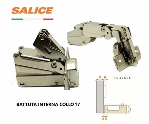 CERNIERA ANGOLO 165° SALICE PER ANTA CUCINA MOBILE - Foto 1 di 1
