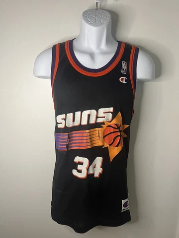 VTG Phoenix Suns Charles Barkley Champion Size 40 NBA Black Jersey Cover