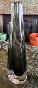 🔥’60s 11”Nils Landberg Orrefors Sommerso Glass Bud Vase - Picture 1 of 14