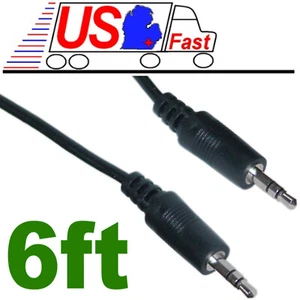 6ft 3.5mm Stereo Male~M Audio/Headphone/IPOD/MP3/AUX patch 1/8" Cable/Cord/Wire - Picture 1 of 2