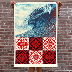 Shepard Fairey (OBEY) - Wave Of Distress - SIGNED Open Edition - 2024 - Picture 1 of 11