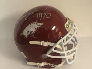 BRUCE JAMES Signed ARKANSAS RAZORBACKS Mini Helmet - Picture 1 of 9