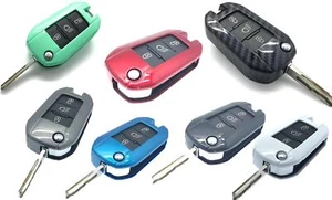 Gloss Key CASE For PEUGEOT 208 508 2008 2014/20 GT 508 5008 3 Button Key Flip - Picture 1 of 68