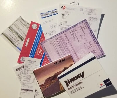 1/6 SCALE Miniature Paperwork/ Owner's Manual Capo Sixer Suzuki Jimny Samurai - Image 1 of 4