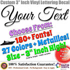 3” Custom Vinyl Lettering Decal Sticker Vinyl Boat Registration Numbers Letters