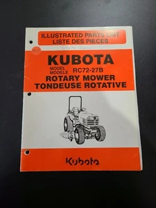 Kubota RC72-27B Illustrated Parts LIst 97898-30750 - Picture 1 of 4