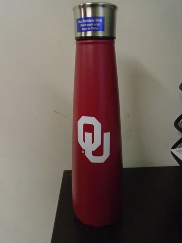 Oklahoma Sooners 14oz. Team Color Stainless Steel Water Bottle Cover