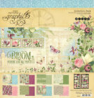 *RETIRED* Graphic45 BLOOM COLLECTION PACK scrapbook 16 PAPERS + STICKERS