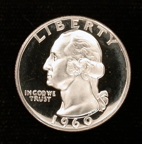 1960 25c MEGA-GRADE CAMEO PROOF !!!!! DCAM OBVERSE !!!!! Cover