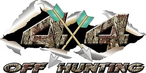 4 X 4 Rip Camo Off Hunting Decal Pair - Picture 1 of 1