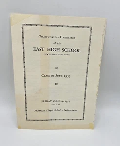 East High School, Franklin HS Auditorium , Rochester, NY 1955 Graduation Program - Picture 1 of 5