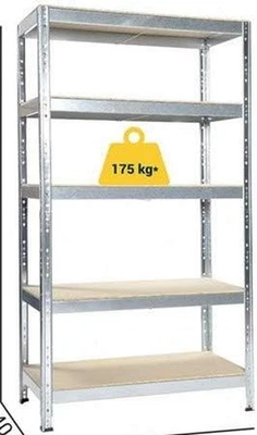 Scaffalatura Scaffale 5 RIPIANI in Acciaio Metallo Kit Struttura Ad Incastro Zin - Immagine 1 di 4