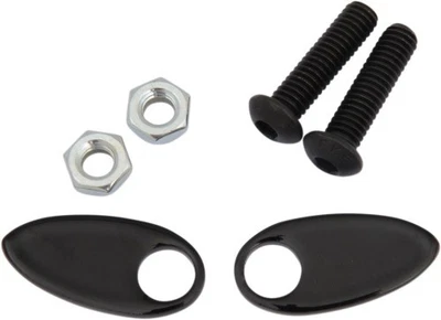 Placas de cubierta de señal de giro trasera Cycle Visions - recubrimiento en polvo negro motocicleta Foto 1 de 3