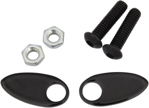 Placas de cubierta de señal de giro trasera Cycle Visions - recubrimiento en polvo negro motocicleta Foto 1 de 3